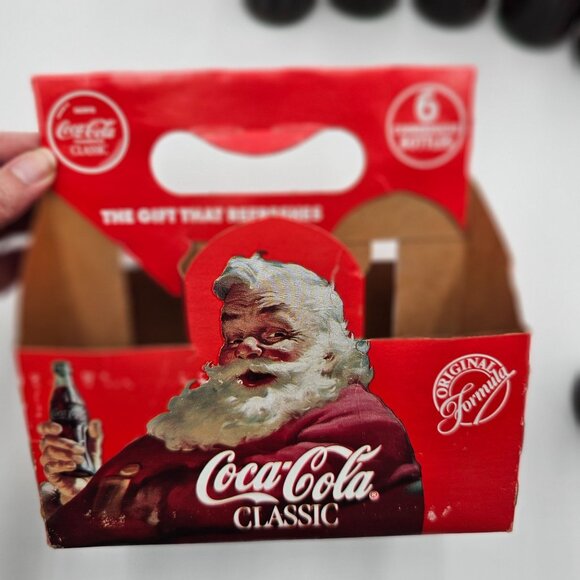 VTG Unopened 1991 Coca-Cola Classic Commemorative Holiday 6-Pack Glass Bottles - Picture 7 of 8